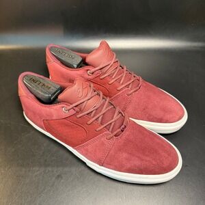éS Square‎ Three Men's Suede Burgundy Skateboarding Shoes Sneakers Size 11